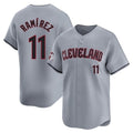 Cleveland Guardians #11 Jose Ramirez Player Gray CONTON Road Limited Home Stitched Jerseys