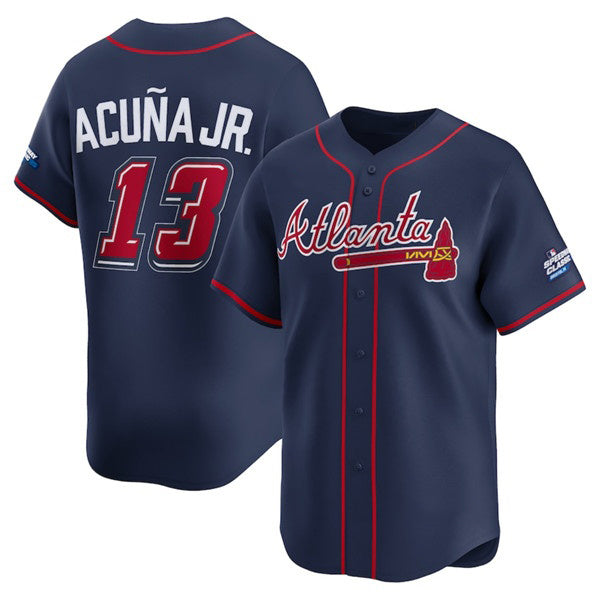 Atlanta Braves #13 Ronald Acuna Jr Navy CONTON 2025 Speedway Classic Alternate Limited Stitched Jersey