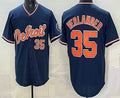 Detroit Tigers #35 Justin Verlander Navy CONTON Limited Jersey