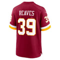 W.Commanders #39 Jeremy Reaves Burgundy CONTON Game Jersey