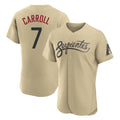 Arizona Diamondbacks #7 Corbin Carroll Player Tan CONTON City Connect Limited Elite Home Game Stitched Jerseys
