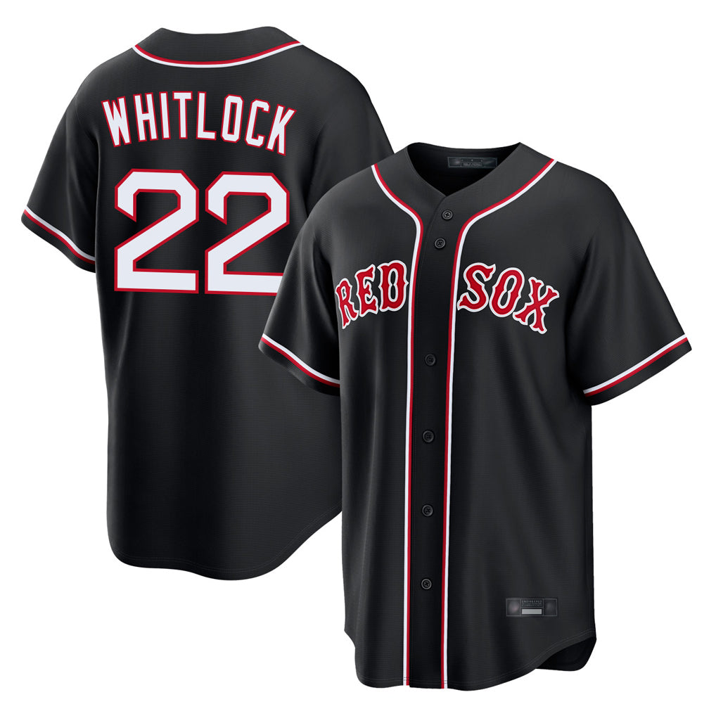 Boston Red Sox #22 Garrett Whitlock Player Black CONTON Out Home Game Stitched Jerseys