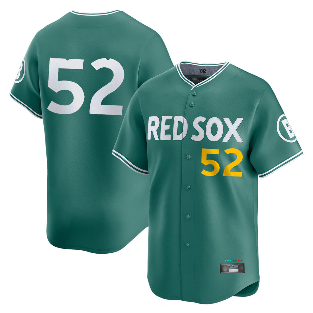 Boston Red Sox #52 Wilyer Abreu Player Green CONTON City Connect Limited Home Game Stitched Jerseys1