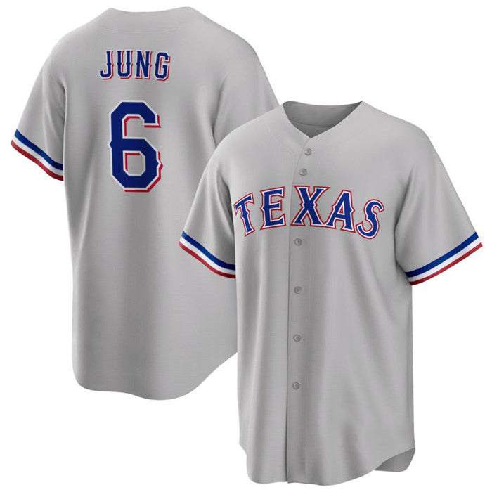 Texas Rangers #6 Josh Jung Gray CONTON Cool Base Stitched Jersey