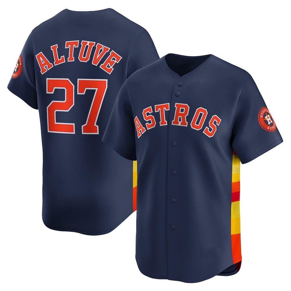 Houston Astros #27 Jose Altuve Navy CONTON Alternate Limited Player Jersey