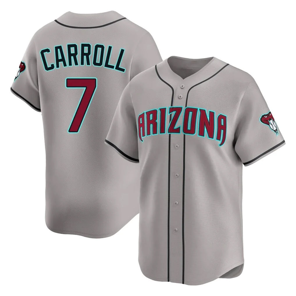 Arizona Diamondbacks #7 Corbin Carroll Player Gray CONTON Road Limited Home Game Stitched Jerseys