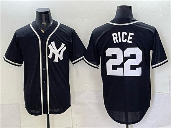 New York Yankees #22 Ben Rice 2026 Fashion Replica Black CONTON Out Stitched Jersey