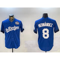 Los Angeles Dodgers #8 Enrique Hernandez Royal CONTON 2024 World Series City Connect Cool Base Stitched Jersey