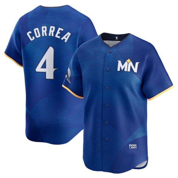 Minnesota Twins #4 Carlos Correa Royal CONTON 2024 City Connect Limited Stitched Jersey