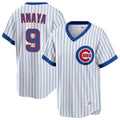Chicago Cubs #9 Miguel Amaya Player White CONTON T-shirt Cooperstown Collection Limited Stitched Jerseys