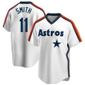Houston Astros #11 Cam Smith Player White CONTON Cooperstown Collection T-shirt Stitched Jerseys