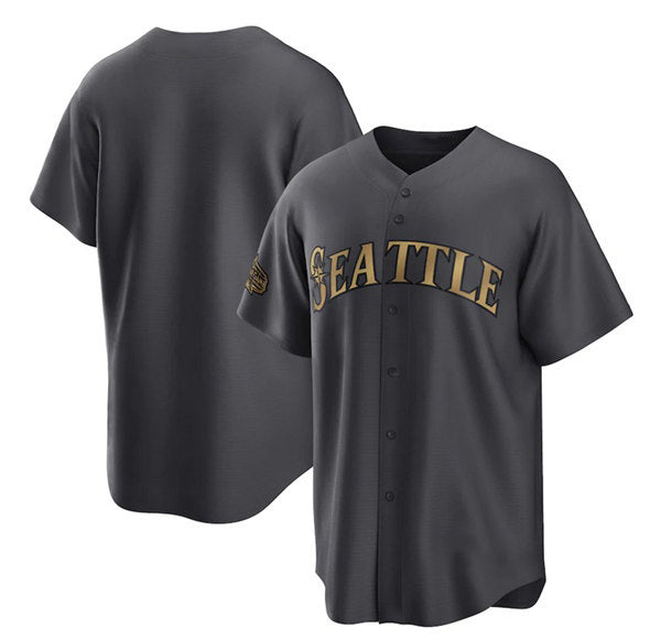 Seattle Mariners Blank Charcoal CONTON 2022 All-Star Cool Base Stitched jersey