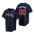 Custom Atlanta Braves Navy CONTON 2020 Stitched Cool Base Jersey