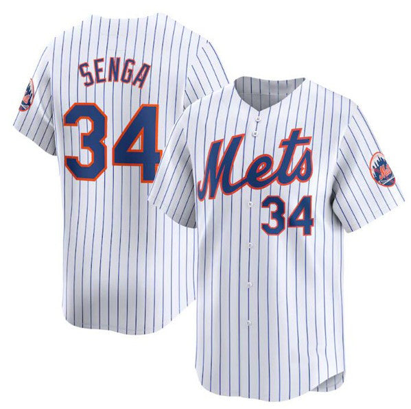 New York Mets #34 Kodai Senga White CONTON 2024 Home Limited Stitched Jersey