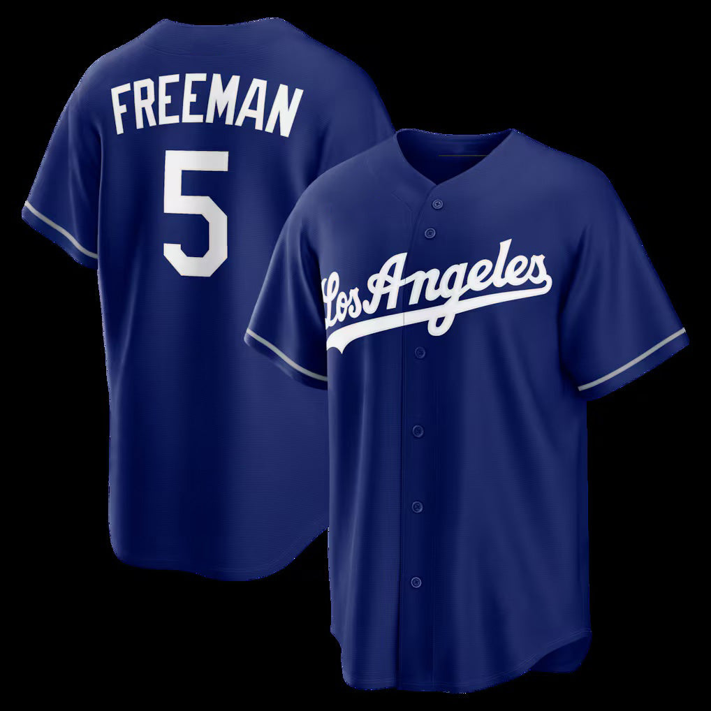 Los Angeles Dodgers #5 Freddie Freeman Royal CONTON Alternate Replica Jersey