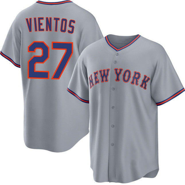 New York Mets #27 Mark Vientos Gray CONTON 2025 Limited Stitched Jersey