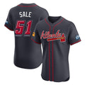 Atlanta Braves #51 Chris Sale Player Navy CONTON 2025 Speedway Classic Limited Elite Home Game Stitched Jerseys