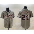 Detroit Tigers #24 Miguel Cabrera Gray CONTON Cool Base Stitched Jersey