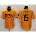 Pittsburgh Pirates #15 Oneil Cruz Yellow CONTON 2023 City Connect Stitched Jerseys