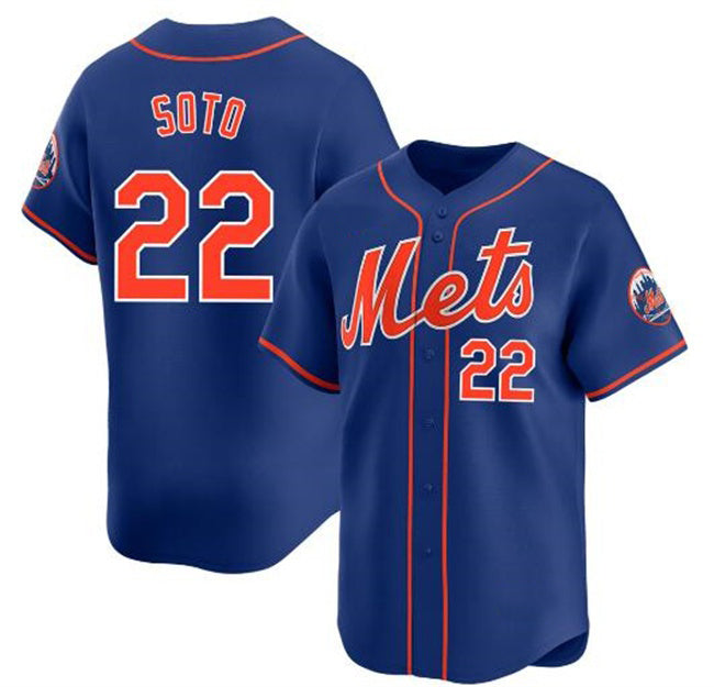 New York Mets #22 Juan Soto Royal CONTON 2024 Alternate Limited Stitched Jersey