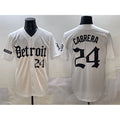 Detroit Tigers #24 Miguel Cabrera White CONTON 'Motor Gothic Edition' Vapor Premier Limited Stitched Jersey