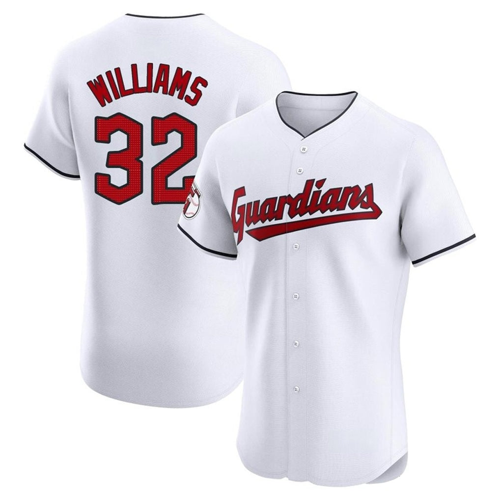 Cleveland Guardians #32 Gavin Williams Player White CONTON Limited Elite Home Stitched Jerseys