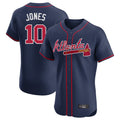 Atlanta Braves #10 Chipper Jones Player Navy CONTON Limited Elite Home Game Stitched Jerseys