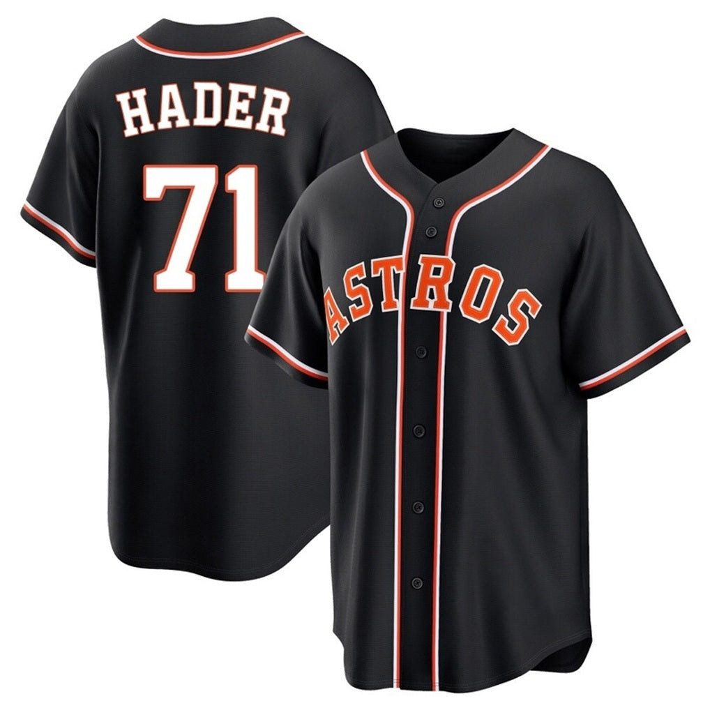 Houston Astros #71 Josh Hader Player Black CONTON Fashion Out Home Game Stitched Jerseys