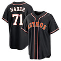 Houston Astros #71 Josh Hader Player Black CONTON Fashion Out Home Game Stitched Jerseys