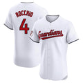 Cleveland Guardians #4 Brayan Rocchio Player White CONTON Limited Elite Home Stitched Jerseys