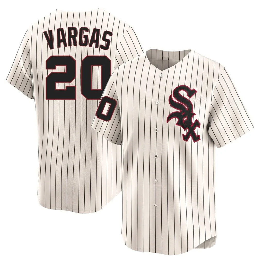 Chicago White Sox #20 Miguel Vargas Player Cream CONTON Cooperstown Collection Limited Home Stitched Jerseys