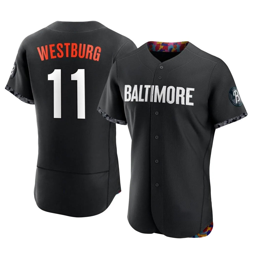 Baltimore Orioles #11 Jordan Westburg Player Black CONTON City Connect Limited Elite Home Game Stitched Jerseys