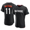 Baltimore Orioles #11 Jordan Westburg Player Black CONTON City Connect Limited Elite Home Game Stitched Jerseys