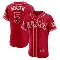 Texas Rangers #5 Corey Seager Red CONTON 2026 City Connect Authentic Sponsor Patch Jersey