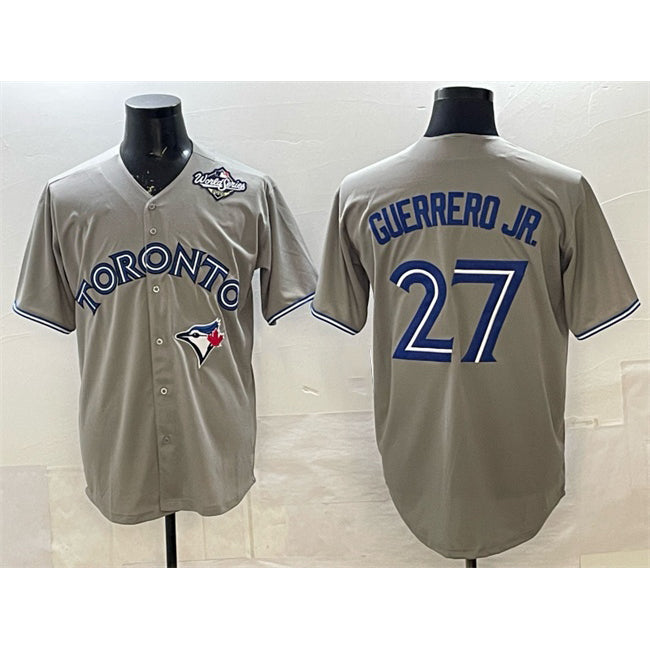 Toronto Blue Jays #27 Vladimir Guerrero Jr. Gray CONTON 2025 World Series Cool Base Stitched Jersey
