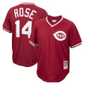 Cincinnati Reds #14 Pete Rose Player Red CONTON Throwback Cooperstown Collection Limited T-shirt Stitched Jerseys