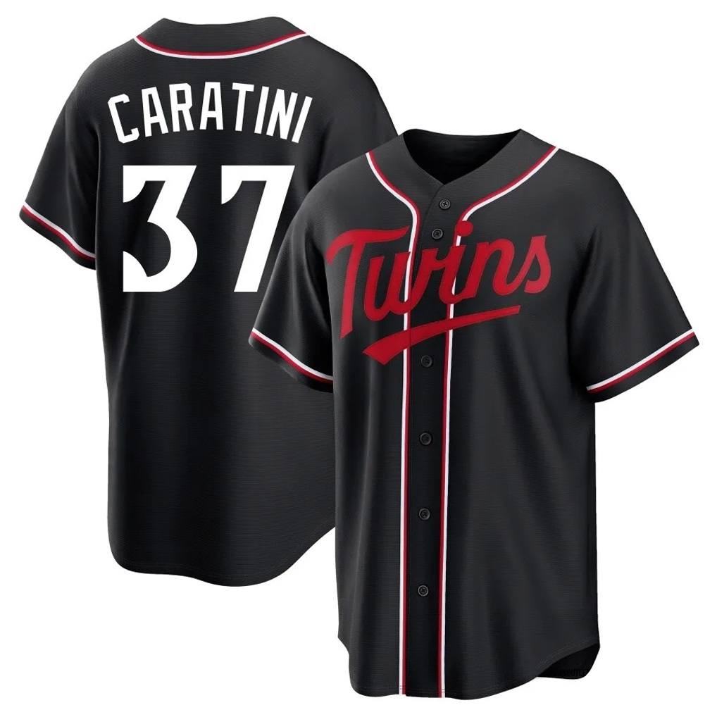 Minnesota Twins #37 Victor Caratini Player Black CONTONFashion Out Home Limited Stitched Jerseys