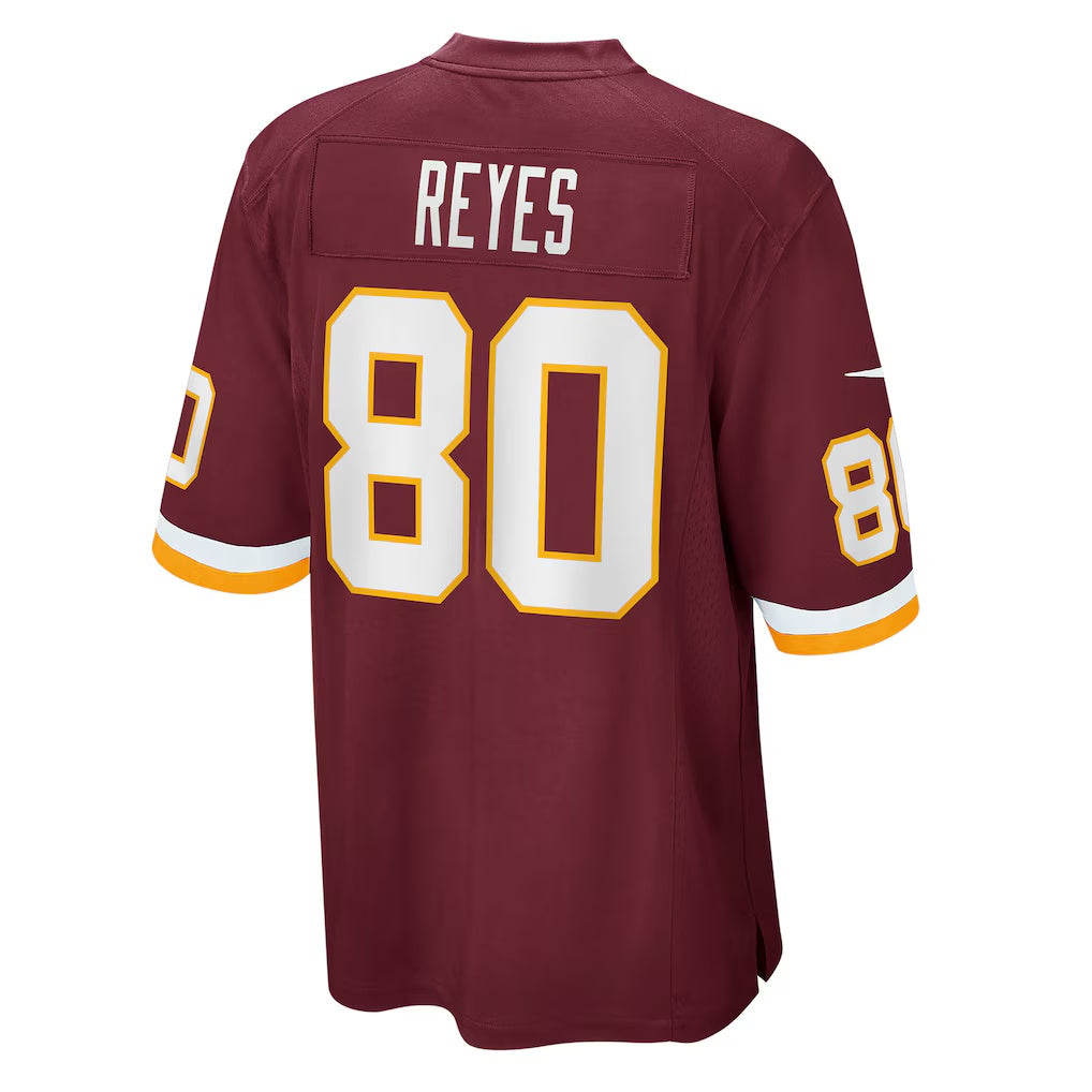 W.Football Team #80 Sammis Reyes Burgundy CONTON Game Jersey