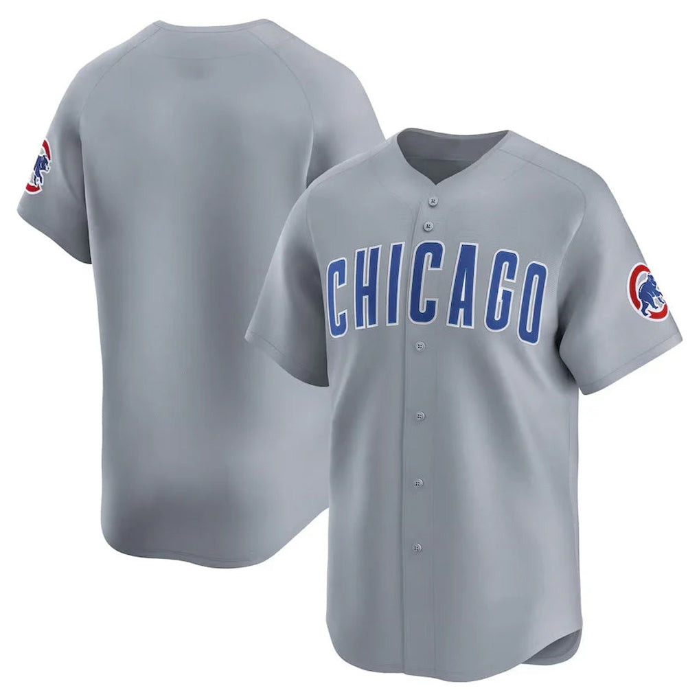 Chicago Cubs Gray CONTON Road Limited Home Game Blank Player Stitched Jerseys