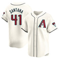 Arizona Diamondbacks #41 Carlos Santana Player Cream CONTON Limited Home Game Stitched Jerseys