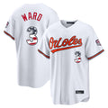 Baltimore Orioles #3 Taylor Ward Player White CONTON USA 250 Fourth of July Home Game Stitched Jerseys