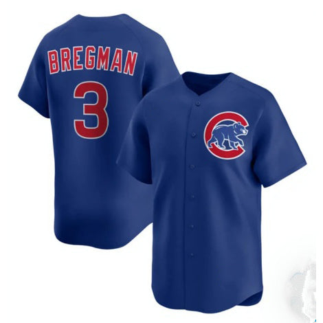 Chicago Cubs #3 Alex Bregman Royal CONTON Limited Stitched Jersey