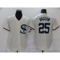 Chicago White Sox #25 Andrew Vaughn 2021 Cream Navy CONTON Field of Dreams Name Flex Base Stitched Jersey