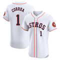 Houston Astros #1 Carlos Correa Player White CONTON Limited Elite Home Stitched Jerseys