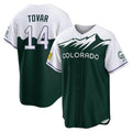 Colorado Rockies #14 Ezequiel Tovar Player Green CONTON City Connect Home Game Stitched Jerseys