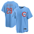 Chicago Cubs #29 Michael Busch Player Light Blue CONTON Home Game Stitched Jerseys