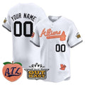 Custom Atlanta Braves Atliens & Peach Vapor Premier Limited Jersey ¨CWhite CONTON