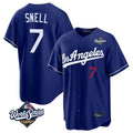 Los Angeles Dodgers #7 Blake Snell Player Royal CONTON Game World Series Home Stitched Jerseys