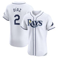 Tampa Bay Rays #2 Yandy Diaz White CONTON Home Elite Player Jersey