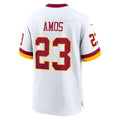 W.Commanders #23 Trey Amos White CONTON Game Jersey